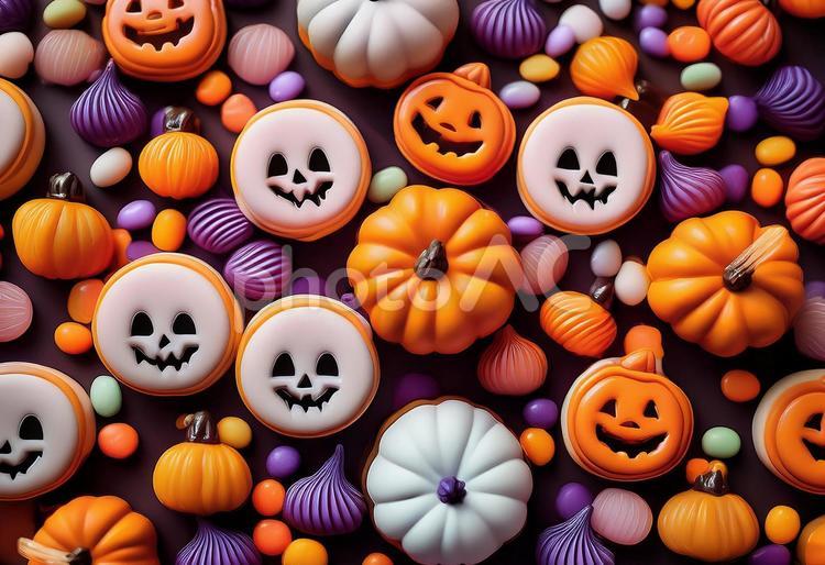 ハロウィンHalloween飾りお菓子2 ハロウィン,飾り,装飾の写真素材