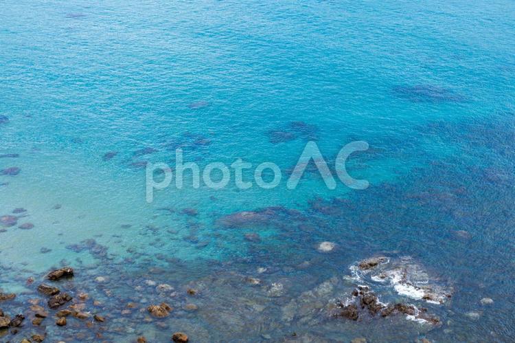 エメラルドグリーンの海　恋ヶ浦 海,波,波紋の写真素材