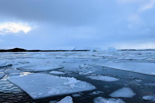 アイスランドの氷河湖に浮かぶ流氷群 アイスランドの氷河湖に浮かぶ流氷群 氷河,氷,流氷の写真素材