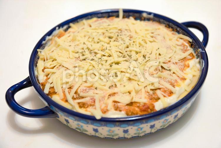 手作りのラザニア／焼く前 お料理,クリスマスディナー,ディナーの写真素材