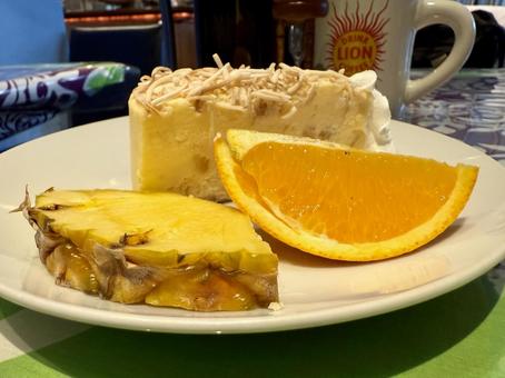 ハワイアンチーズケーキ チーズケーキ,ココナッツ,ハワイアンの写真素材