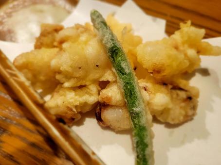 Photo, japanese food, octopus, tempura, 