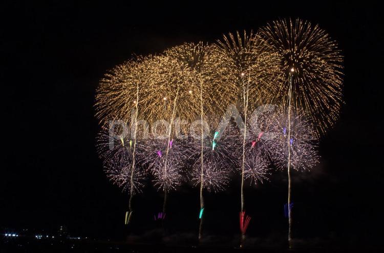25柏崎ぎおん祭り　花火 花火,風景,きれいの写真素材