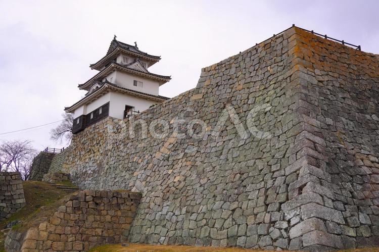 丸亀城（冬・曇り）③ 丸亀城,城,お城の写真素材