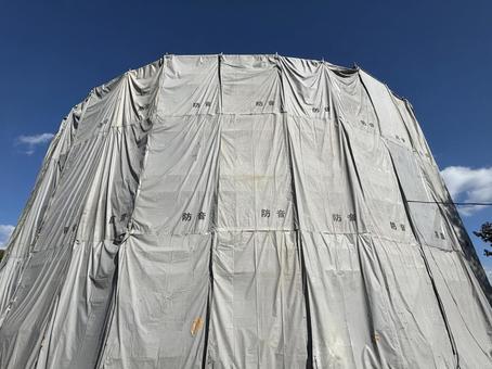 【工事写真】工事用シート 工事用シート,風景,景色の写真素材