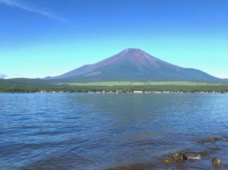 富士山と山中湖 富士山と山中湖の写真