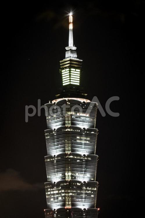 台北の象山から見える台北101の夜景 台湾,象山,台北の写真素材