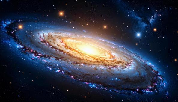 宇宙の中心に輝く銀河 宇宙の中心に輝く銀河の写真