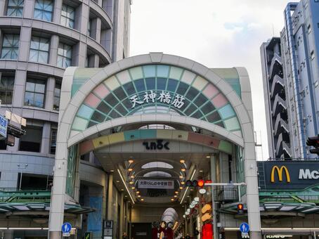 天神橋筋商店街　アーケード 商店街,天神橋筋商店街,天六の写真素材
