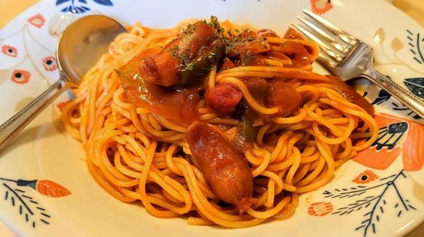 ナポリタン ナポリタン,スパゲティ,パスタの写真素材