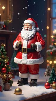 サンタクロースの置物 クリスマス サンタクロースの置物 クリスマスの写真