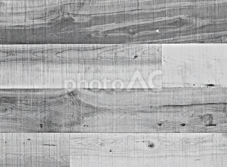 コントラストあるモノクロの壁板　木目背景 木目,壁,木材の写真素材