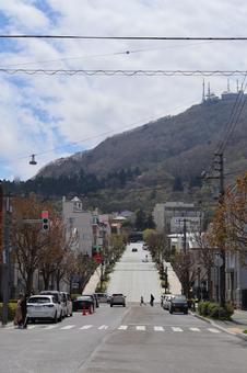 函館 坂道 函館 坂道 函館,函館ベイエリア,函館景色の写真素材
