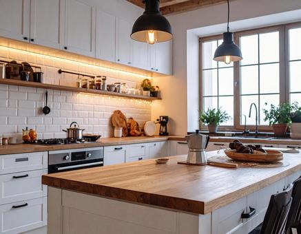 ナチュラルでおしゃれなキッチンの写真