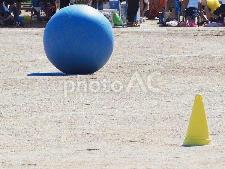 運動会の大玉 運動会,大玉,大玉転がしの写真素材