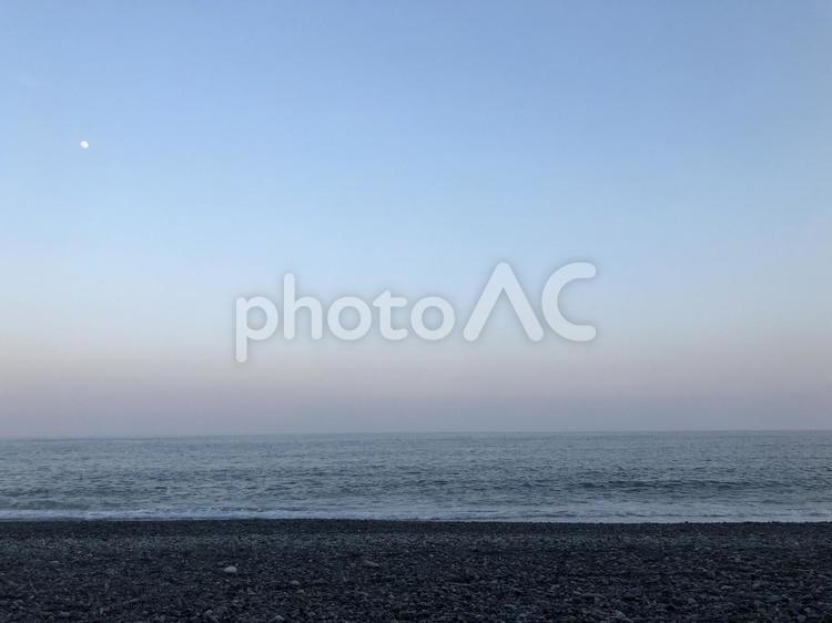 夕凪の相模湾 海,自然,空の写真素材