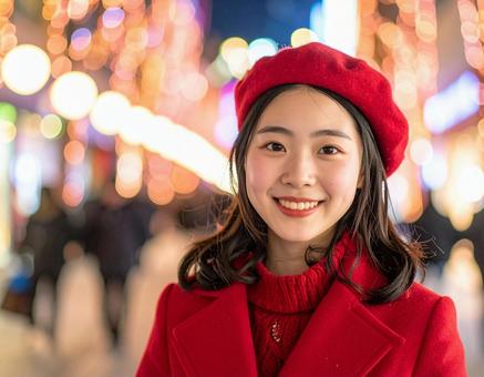 イルミネーションと彼女 イルミネーションと彼女の写真