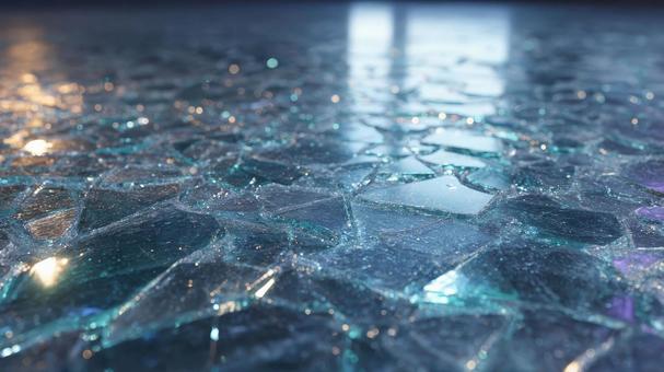 破損したガラスのクローズアップ_1の写真