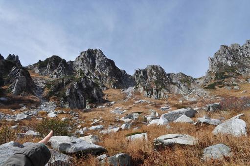 駒ヶ岳目指すところ 駒ヶ岳目指すところ 駒ヶ岳,千畳敷カール,山岳の写真素材