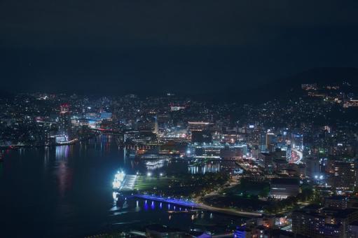 鍋冠山からの夜景 鍋冠山からの夜景の写真