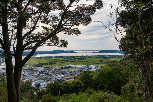 静岡県浜松市細江公園展望台　展望写真 日本,静岡県,浜松市の写真素材