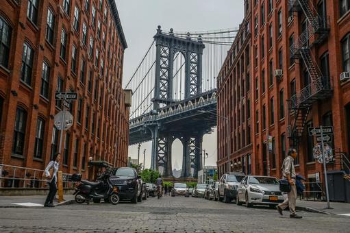 Manhattan Bridge (Brooklyn, USA) 9, american cityscape, urban landscape, the americas, JPG