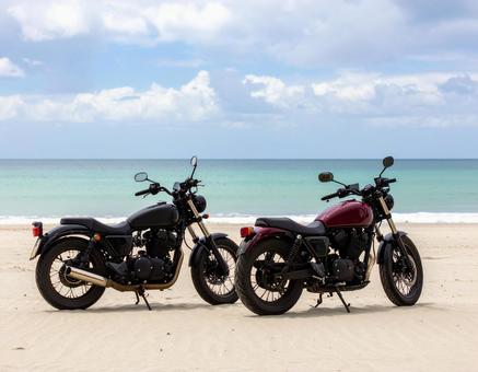 海とバイク 海とバイクの写真