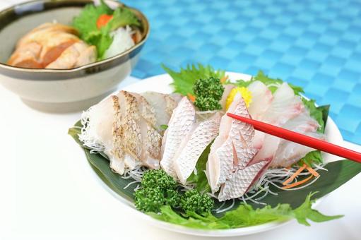 鯛の刺身 鯛の刺身 鯛,刺身,和食の写真素材