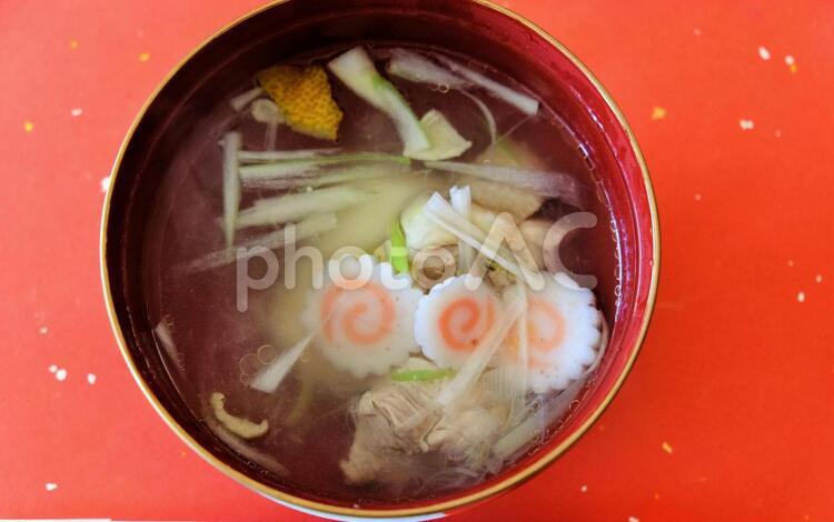 お雑煮　深川風 お雑煮,お節,正月の写真素材