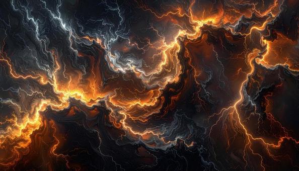 燃える稲妻の模様の写真