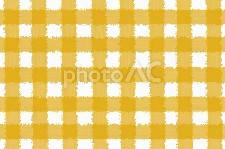 チェック　水彩　壁紙素材　黄 チェック,水彩,パターンの写真素材