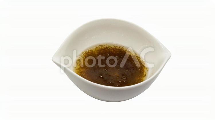 もずく酢の物（背景透過） もずく,酢の物,海藻の写真素材