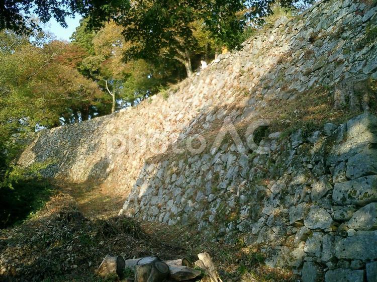高取城の天守台石垣 高取城の写真素材