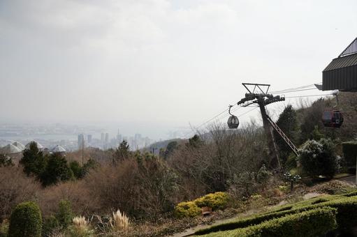 ゴンドラの在る風景 ゴンドラ,霧,自然の写真素材