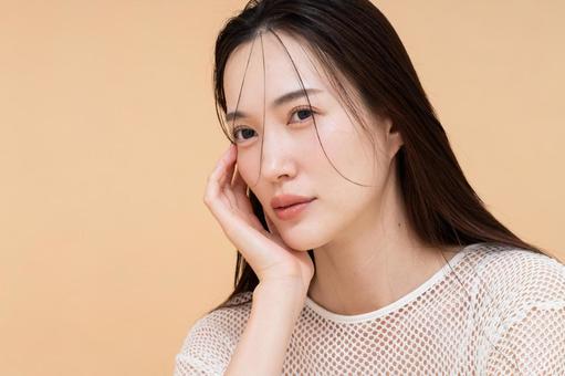 若い女性のビューティ 若い女性のビューティ 女性,スキンケア,ビューティの写真素材