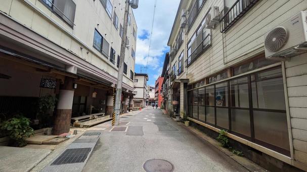 山形県肘折温泉の温泉街 山形県肘折温泉の温泉街の写真