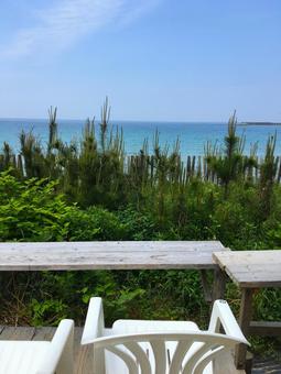 糸島の海 海,カフェ,おしゃれの写真素材
