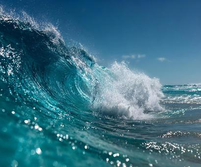 海の真ん中の波 海の真ん中の波の写真