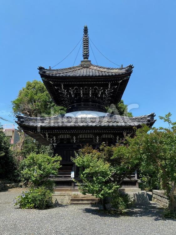 京都・亀岡・穴太寺の境内より 京都,亀岡,寺院の写真素材
