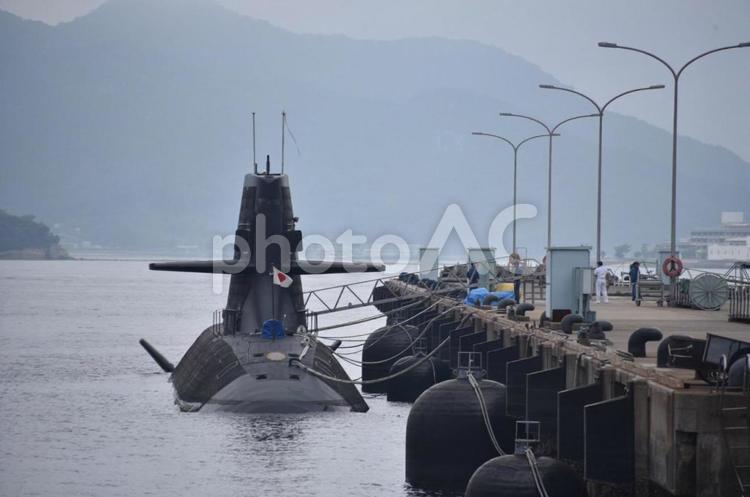 自衛隊　潜水艦 自衛隊,潜水艦,広島の写真素材