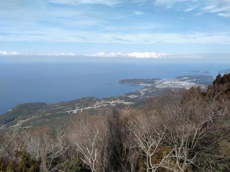 大麻山展望台からの景色 大麻山展望台からの景色 大麻山,展望台,島根の写真素材
