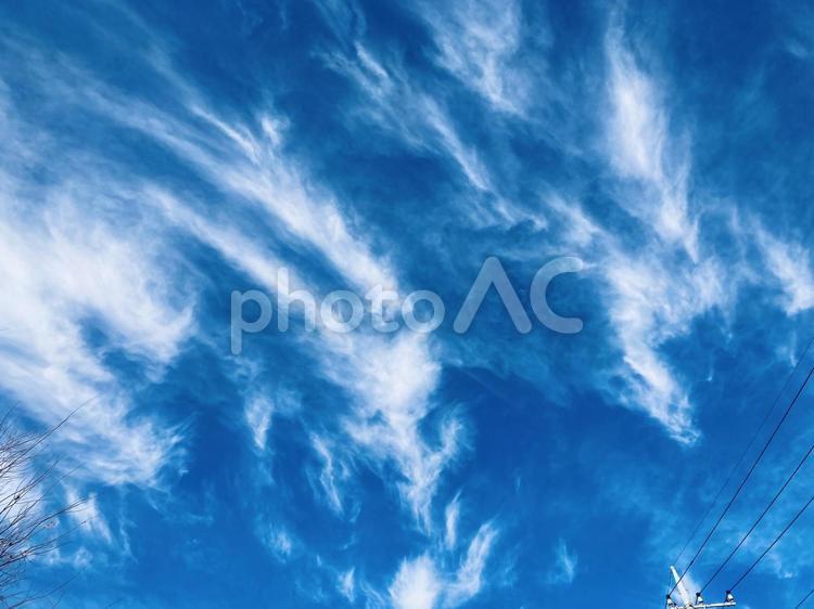 冬の空模様 冬,空,模様の写真素材