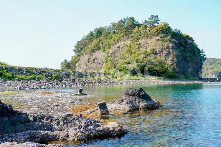 島根・松江の桂島に残る江戸時代の船着き場 松江藩,桂島,北前船の写真素材