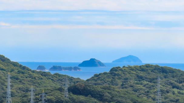 尾道　丁寧寺坂から見る瀬戸内海の島 尾道市,広島県,瀬戸内海の写真素材