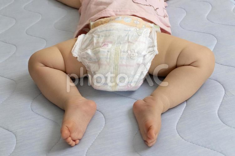 赤ちゃんのおむつ1 オムツ,赤ちゃん用品,ベビー用品の写真素材
