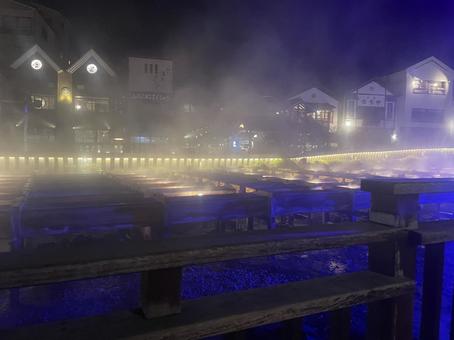 草津温泉湯畑夜 草津温泉湯畑夜の写真