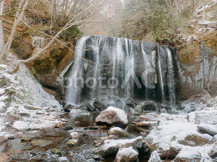 滝(冬) 滝,自然,水域の写真素材