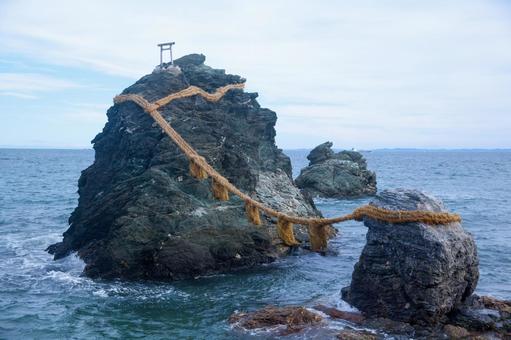 三重お伊勢参り　夫婦岩(めおといわ) 三重,三重県,夫婦の写真素材