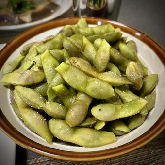 丹波の黒枝豆 旦那飯,男の料理,手料理の写真素材