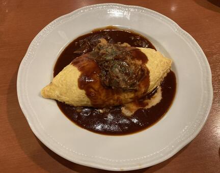 ハッシュドビーフのオムライス オムライス,ハッシュドビーフ,ビーフの写真素材